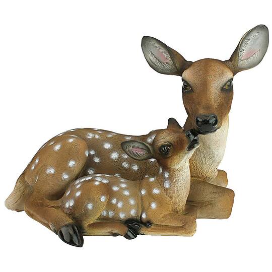 Design Toscano 19&#x22; Mothers Love, Doe and Fawn Sculpture
